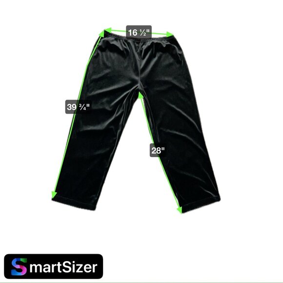 Coldwater Creek Womens Black Velour Pull On Elastic Waist Pants Sz 1X - Picture 6 of 8